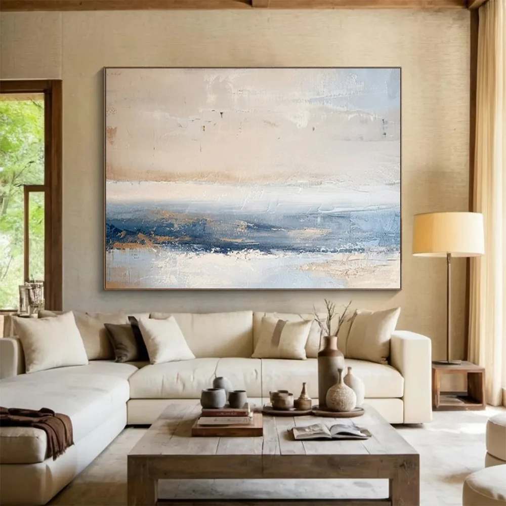 Acrylic Bedroom Scenic Beige Abstract Artwork 9JWG6 wall art